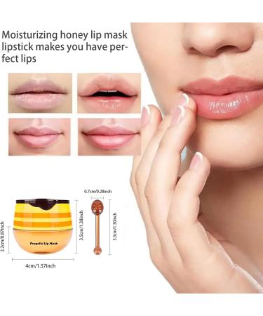 Honey lip balm moisturizing propolis lip mask makeup remover brush to nourish skin and protect lip oil line to reduce dead skin of lips Honey color - Buy Online on GoSupps.com