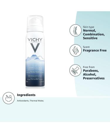 Vichy Mineralizing Thermal Water Hydrating Face Mist - 1.69 Fl Oz - Soothes, Regenerates and Hydrates Skin - Safe for Sensitive Skin - Buy Online on GoSupps.com
