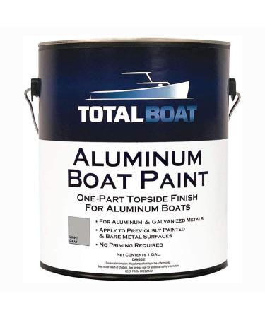 TotalBoat-520631 Aluminum Boat Paint for Canoes, Bass Boats, Dinghies, Duck Boats, Jon Boats and Pontoons (Light Gray, Gallon) 1 Gallon (Pack of 1) Light Gray