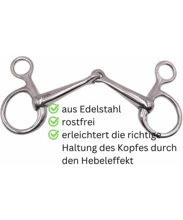 AMKA Baucher Bridle with Solid Single Jointed Bit - 14.5 inch | International Shipping Available - Buy Online on GoSupps.com