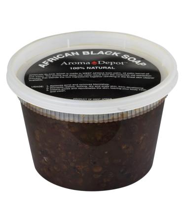 African Black Soap Paste 16 oz 100% Natural Raw soap for Acne Eczema Psoriasis and Dry Skin Scar Removal Face And Body Wash. Handmade imported from Ghana