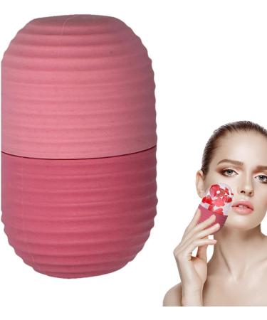 Ice Face Mold - Face and Body Roller Ice Cube Roller Reusable Silicone Ice Facial Roller | De-Puff Eye Bags Facial Beauty Roller Skin Care Tools Facial Tool for Double Chin Eyes Neck Tightening Pink - Buy Online on GoSupps.com