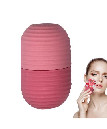 Ice Cube Roller Massager for Face - Reusable Silicone Ice Tray Mold | Reduce Puffiness & Shrink Pores - Beauty & Skin Care Tool in Pink - Buy Online on GoSupps.com