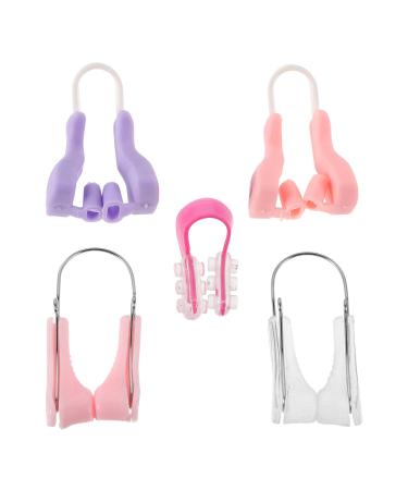Lot De 5 Pinces-nez Invisibles En Silicone Doux Pour Correction De Nez Utilisation Jour Et Nuit Pour Hommes Et Femmes Appareil De Beaut Nasal Discret Et Respiratoire