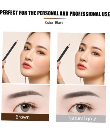  SOESFOUFU 12 Pieces Black Eyeliner 1 Eyeliner Makeup Eyeliner Eyebrow Pencil Micro Applicator Eyeliner Pencil Eyeliner Wooden Pole Plastic Position Girl - Buy Online on GoSupps.com