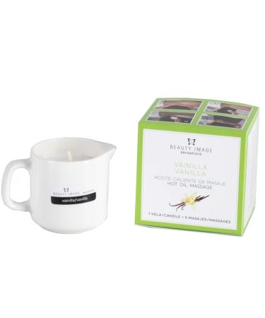 Beauty Image Vanilla Massagerze-Groß-Energetizing.Vegetter vanilla and cocoa 80 g of 4 to 5 full body massages Hot oil for professional massage.