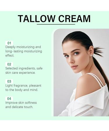  AJOG Skin balm made with grass-fed beef tallow tallow cream with frankincense extract and castor oil tallow and honey balm: natural moisturizer for face body and dry skin - Buy Online on GoSupps.com