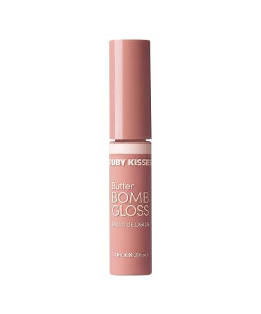 Ruby Kisses Lip Gloss Butter Bomb - Non-Sticky Nude Lip Gloss with Vitamin E - 7.8mL - Buy Online on GoSupps.com