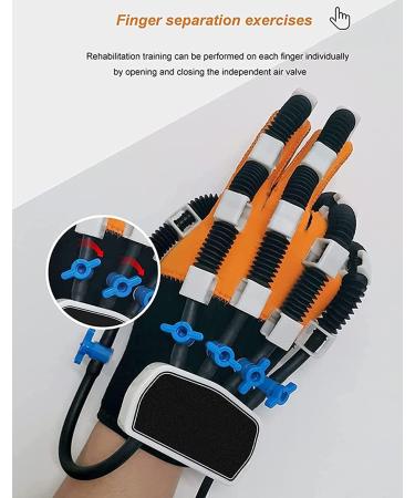 Electric Finger Hand Training Device Rehabilitation Robot Gloves Stroke Hemiplegia Rehabilitation Training Equipment for Training Finger Flexion Correction.(Right) (M) - Buy Online on GoSupps.com