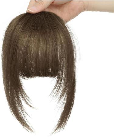 Clip on Bangs for Women French Age-Defying Bangs Hair Clip Natural Clip In Bangs Short Straight Fake Bangs with Temples Hairpieces for Halloween Parties#2/30 Brown - Buy Online on GoSupps.com