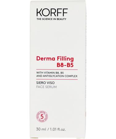 Korff Derma Filling B8-B5 Face Serum redensifies skin and reduces wrinkles for mature skin anti-aging formula with vitamins B8 and B5 30ml bottle - Buy Online on GoSupps.com