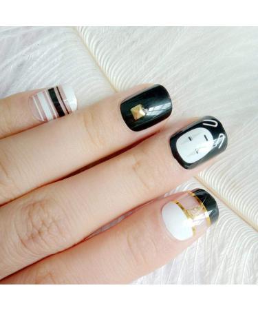 HUJL Artificial Fake Nails - Short Grimace Style | DIY Design Ladies Fingernails & Nail Tools | International Shipping - Buy Online on GoSupps.com