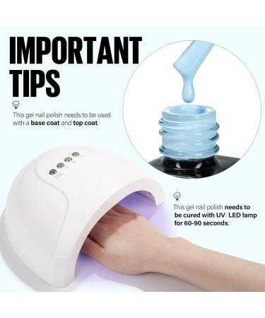 TOMICCA Baby Blue Gel Nail Polish - Long Lasting Sky Blue UV/LED Soak-Off Gel, Perfect for Manicure Salon or DIY at Home - Buy Online on GoSupps.com