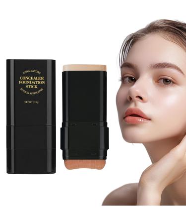 Concealer Foundation Stick Full Coverage Moisturizing Makeup Long Lasting Complexion Brightening Double Head Natural Smooth Facial Corrector for Women 03