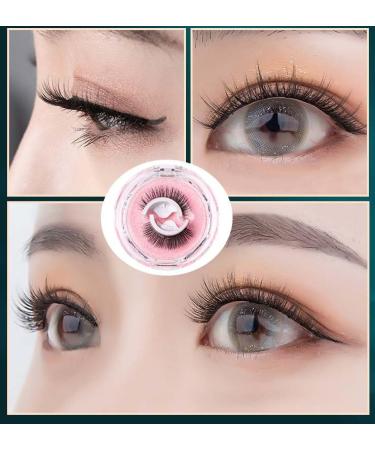 Dinghaole False Eyelashes Natural - 1 Pair Wispy Eyelashes Reusable 3D Lashes. Self Adhesive & Waterproof. No Glue or Eyeliner Needed. - Buy Online on GoSupps.com