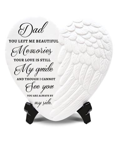 Memorial Gifts for Loss of Father - Sculptural Angel Wing Plaque w/ Sympathy Card - sympathy gifts for loss of dad, Bereavement Grief Condolence Funeral Remembrance Gifts - Celebration of Life Decor