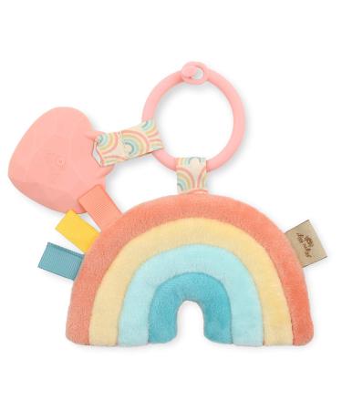Itzy Ritzy Itzy Pal Plush Pal with Silicone Teether  0+ Months Macy The Rainbow 1 Teether