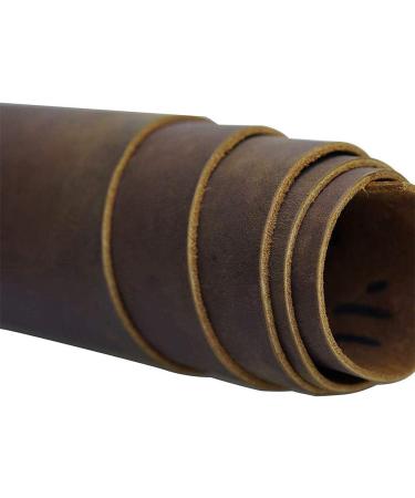 Dark Brown Full Grain Cowhide Leather Hide 1.5-1.8mm Thick - 12x24in for Crafts and Sewing - Buy Online on GoSupps.com