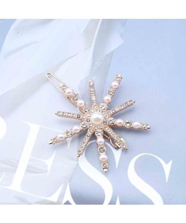 Yheakne Boho Crystal Star Hair Clip Pin Rhinestone Pearl Hair Clip Barrette Vintage Hair Clip Pins Gold Rhinestone Hair Clips Decorative Bobby Pin Shiny Wedding Hair Accessories for Women and Girls - Buy Online on GoSupps.com