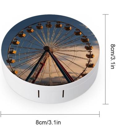 Ferris Wheel Print Contact Lens Case - Travel-Friendly Case for Lens Care | Shop Now - Buy Online on GoSupps.com