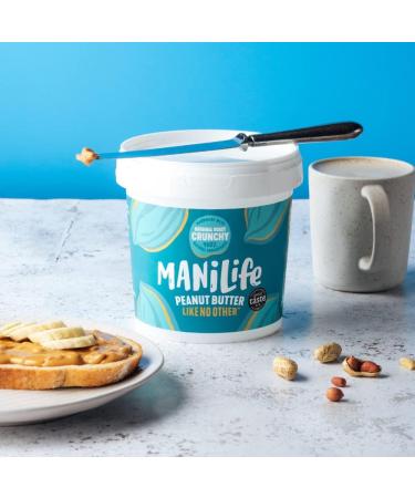 ManiLife Peanut Butter - Peanut Butter - All Natural Single Origin No Added Sugar No Palm Oil - Original Crunchy (1 x 900g - Buy Online on GoSupps.com
