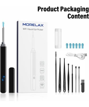 Ear Wax Cleaner with Camera - 1080P HD Otoscope & Earwax Removal Tool Kit - 8 Accessories for iOS & Android - Buy Online on GoSupps.com