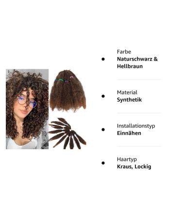 Buy SEGO 3 Packs Afro Crochet Braids - Kinky Curly Hair Extensions in Natural Black & Light Brown International Shipping Available - Buy Online on GoSupps.com