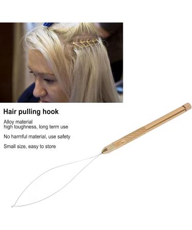 Hair Extension Tools Alloy Threader Pulling Hook Loop for Professional Hair Styling Accessory Practical Design Portbale Suitable Women Girls Hair Makeup(Gold) - Buy Online on GoSupps.com