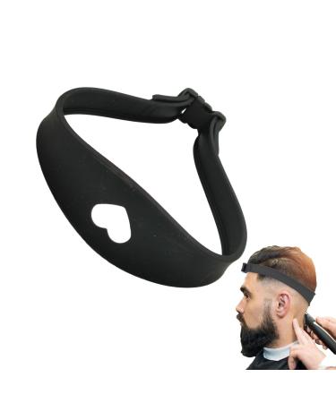 Adjustable Neck Hair Guide | Hairline Haircut Shaping Tool | Portable Silicone Haircut Bands Hairline Shaping Tool for Home Haircuts Black