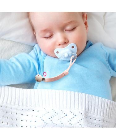 Silicone Pacifier Clip 2 Pack with Wooden Clip for Teether Pacifiers - Pink Mint - Buy Online on GoSupps.com