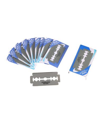 BauGger razor |Stainless steel two-sided two-sided safety-razor knife with stainless steel 20PCs Blades Traditional men's double-edge razor shaving knife set