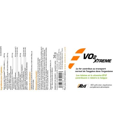  Ab's MAXIMIZE YOUR BODY VO2 XTREME * 90 vegetarian capsules * Oxygen carrier & naturally boosts your athletic performance * Standardized to 90% polyphenols * Clinically proven Powergrape extract - Buy Online on GoSupps.com
