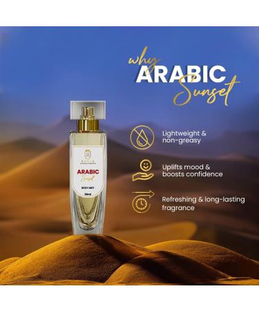 RAWL'S Adults Arabic Sunset Body Mist/Enriched With Jasmine Absolute Orange Ginger Vanilla Sandalwood/Paraben Suitable For All Skin Type - 50 Ml - Buy Online on GoSupps.com