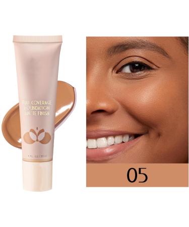 LXZJJM Liquid Foundation Full Coverage Matte Finish 6 Colors Matte Foundation Sweat & Water Resistant Matte Finish (05 - Dark with cool undertones 1 FL.OZ /30ml) 30 ml (Pack of 1) 05 - Dark With Cool Undertones - Buy Online on GoSupps.com