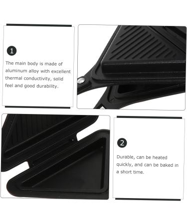 Zerodeko 2 Pcs Sandwich Pan Sandwich Mold Stovetop Griddle Mini Saucepan Grilling Pan Stovetop Mini Grill Nonstick Frying Pan Press Pan Frying Pot Aluminum Frying Pan Aluminum Alloy Bread 35X18X4CMx2pcs Blackx2pcs - Buy Online on GoSupps.com