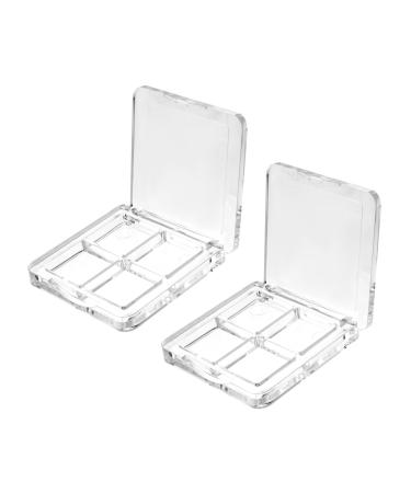 Outanaya 2pcs Empty Eyeshadow Dish Makeup Compact Empty Makeup Containers Empty Palette Empty Cream Palette