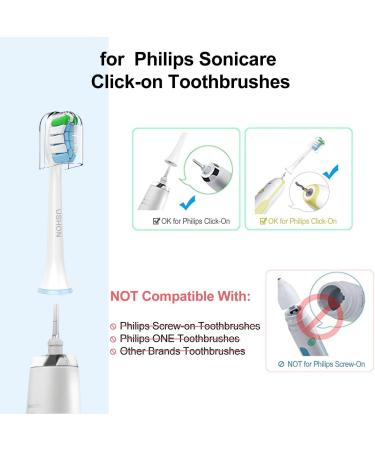 USHON 8 Pack Replacement Toothbrush Heads for Philips Sonicare | Compatible with Snap-on Electric Toothbrushes | Phillips Sonicare Click-on Brush Heads - Buy Online on GoSupps.com
