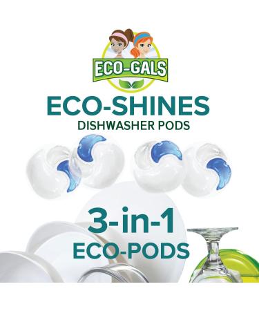 Eco-Shines Dishwasher Detergent Pods - 3 in 1 Power for Sparkling Clean Dishes | International Shipping Available - Buy Online on GoSupps.com