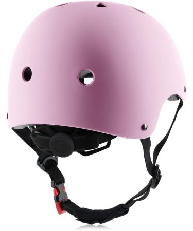 Lightweight Adjustable Skateboard Bike Helmet for Bicycle Skate Scooter - Matte Pink, Large (57-61 cm) - Adult, Youth & Kids Sizes - Buy Online on GoSupps.com
