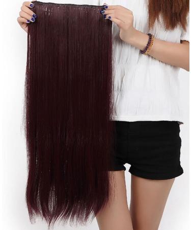 S-noilite 26 Wine Red Clip in Hair Extensions - Long Straight Half Full Head Extension - Buy Online on GoSupps.com