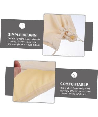 Ipetboom Hair Dryer Storage Bag Storage Bag Organizer Drawstring Pouch Outdoor Hair Dryer Bags Universal 32x28x0.6cm Beige - Buy Online on GoSupps.com
