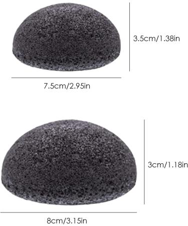 6 Pack Natural Konjac Facial Sponges Set - Exfoliating Sponge Set in 6 Colors for Gentle Face Cleansing - Charcoal, Turmeric, French Green, White, Pink & Purple - Buy Online on GoSupps.com