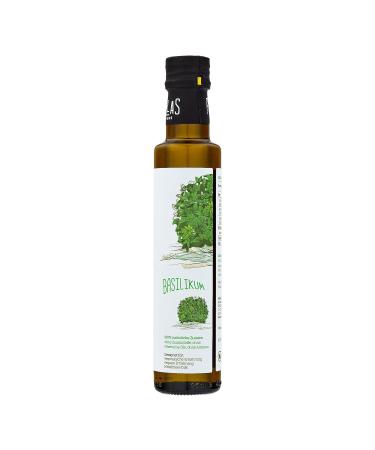 Pellas Nature Olive Oil Extra Vergine with Basil - Cold-Pressed Kosher Additive-Free 250ml - Award-Winning Greek Olive Oil - Buy Online on GoSupps.com