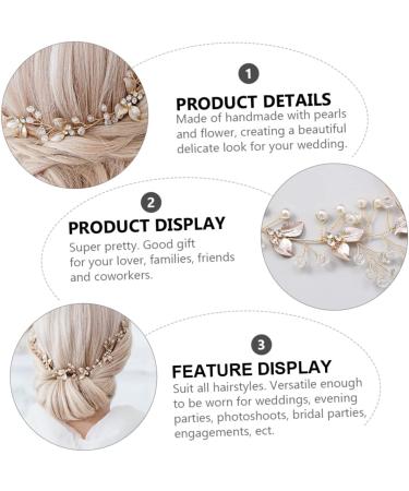 FRCOLOR Bride Hair Braiding Hair Comb Bridesmaid Headwear Crystal Side Comb Bride Hair Combs Rhinestone Hair Barrette Hair Clip Comb Faux Bangs European and American Pearl Alloy Material - Buy Online on GoSupps.com