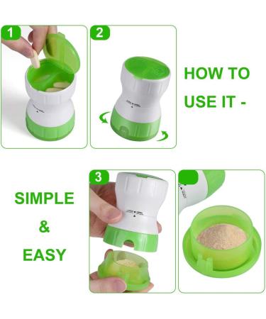 LSTK Pills Grinder Portable Medicine Tablet Crusher Grinding Device Pill Crusher and Grinder Pill Cutter Tablets Divider Grinder for Kids Elder and Pets - Buy Online on GoSupps.com