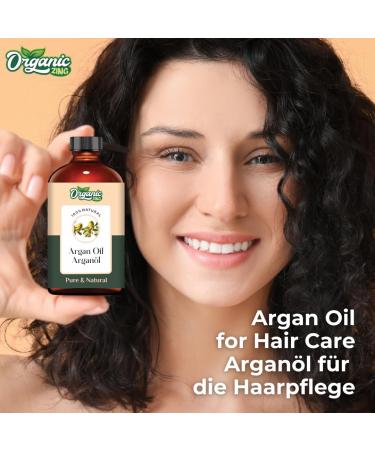  ORGANIC ZING Organic Zing Argan Oil | Pure & Natural Essential Oil for Skincare Hair Care & Massage - 118ml/4oz - Buy Online on GoSupps.com