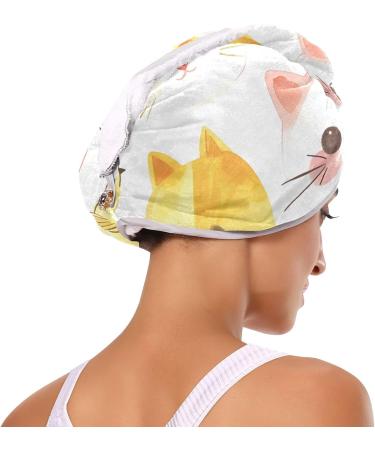 Watercolor Animalfruit 16 Hair Towel 2 Pack | Super Absorbent Quick Dry Hair Turbans for Women & Girls - Buy Online on GoSupps.com