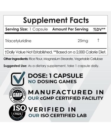 Nootropics Depot Triacetyluridine Tau 25 mg Promotes Well Improves Cognitive Health Promotes Healthy Stress Levels 60 Capsules - Buy Online on GoSupps.com