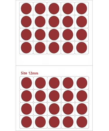 Vama fashions simple round velvet maroon bindi for ladies kumkum sindoor maroon plain bindis set for women (Large bindi 12mm)