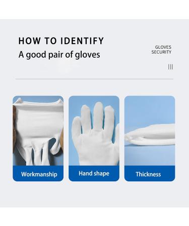 Dinghaole 5 Pairs of Cotton Gloves White Eczema Cotton Moisturising Gloves for Dry Hands Also Enjoy Three Different Sizes for Men Women and Children Breathable Washable Stretchable Gloves - Buy Online on GoSupps.com